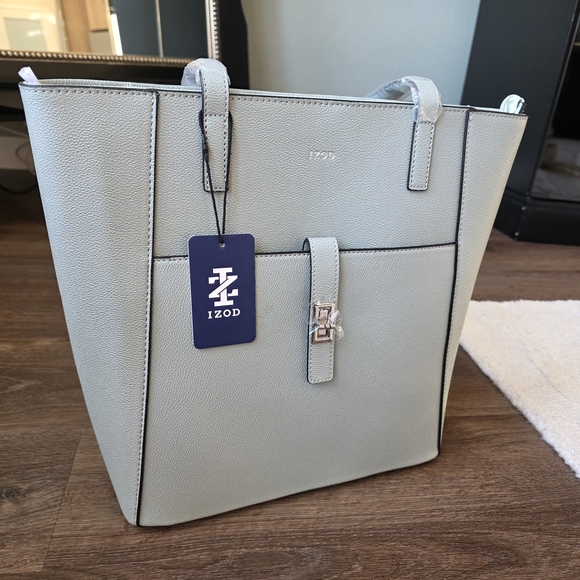 Izod Handbags - IZOD Women's Light Sage Tote Bag - Structured Everyday Handbag